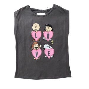 PEANUTS Girls LOVE Gray T-Shirt💗💗 Size: 6X